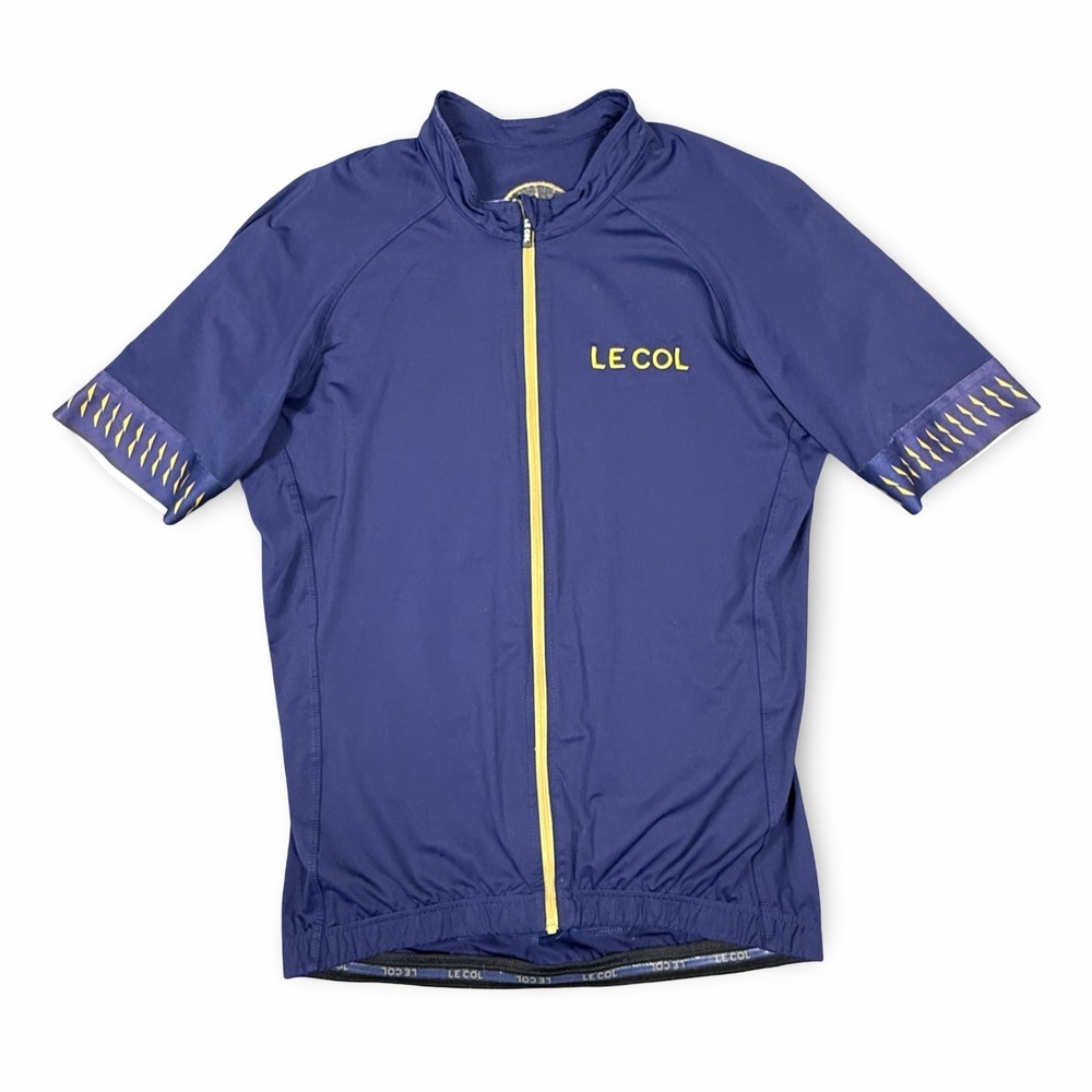 Le Col Pro Cycling Jersey Womens Navy Blue Sport Short Sleeve Full Zip Italy